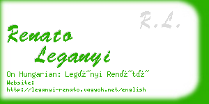 renato leganyi business card